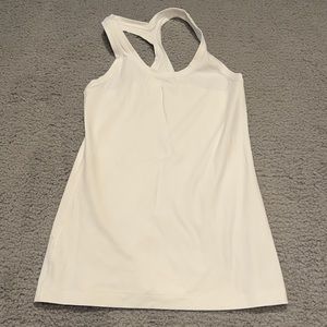 Lululemon Cool Racerback Long Tank TopNulu size 10 color white